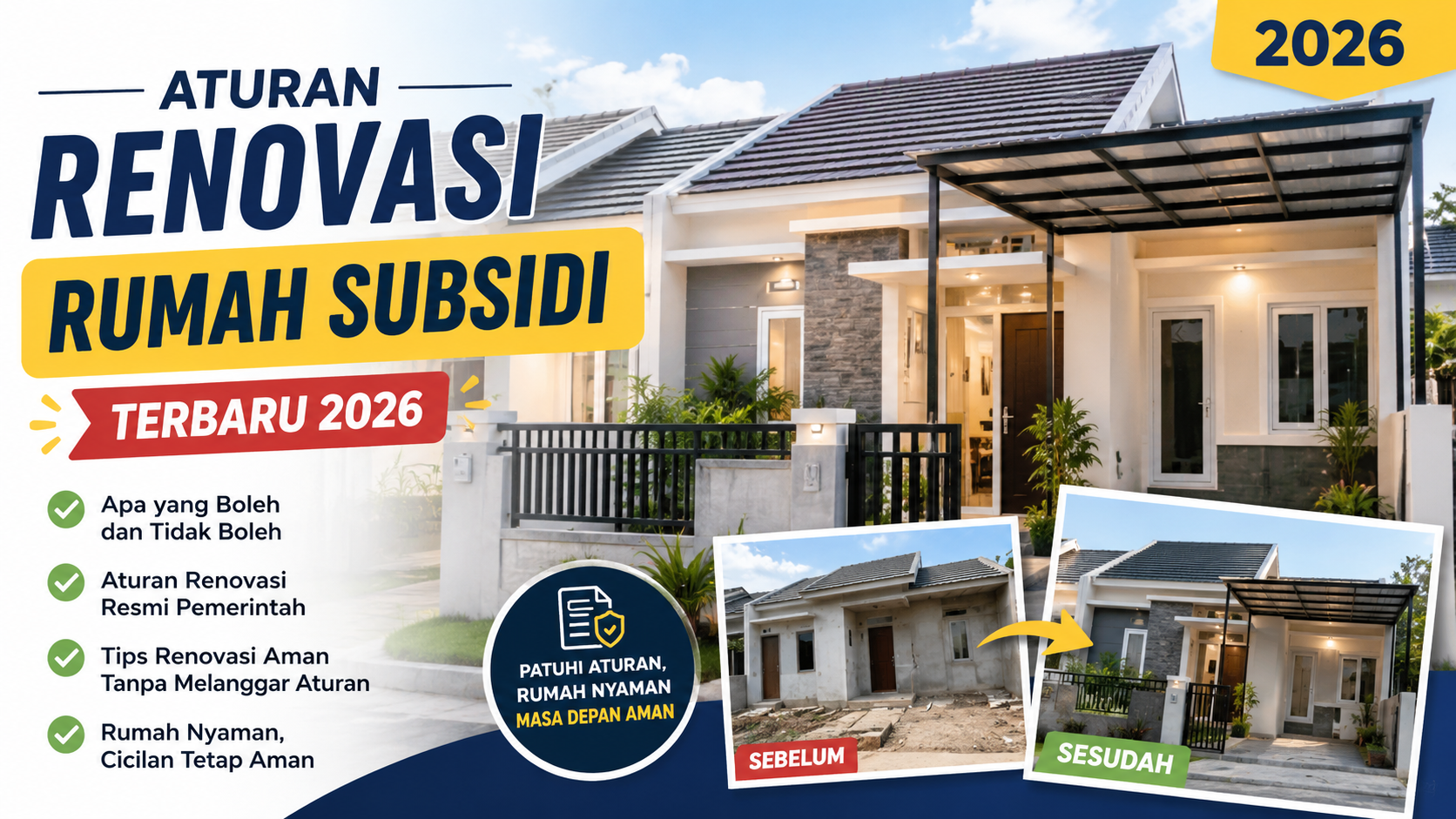 Aturan Renovasi Rumah Subsidi Terbaru 2026